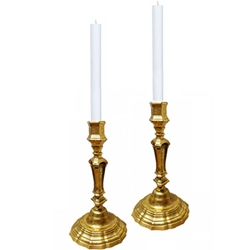 Pair Gilt Flambeau Candlesticks