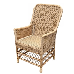 Natural Light Wicker Arm Chair