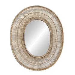 Malawi Cane Oval Mirror