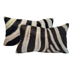 Zebra Hide Lumbar Pillow