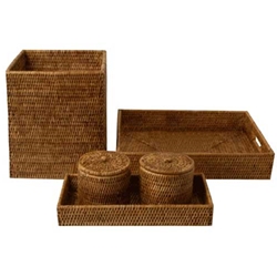 Rattan Bath Set