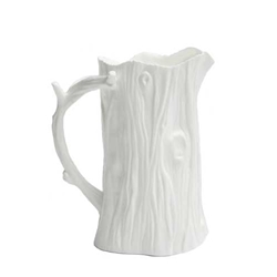 Faux Bois Stoneware Pitcher