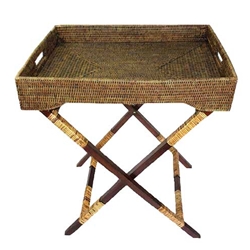 Rattan Butler Tray Table