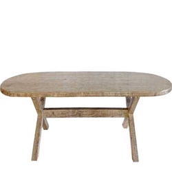 Chinese Oval Pine Table
