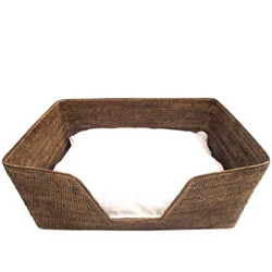 Rattan Dog Bed; Lg.