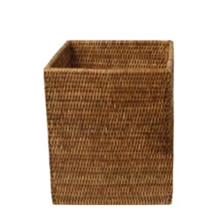 Rattan Square Wastebasket